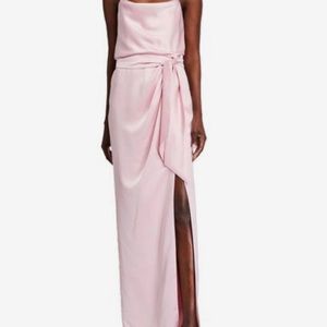 Parker Black Ingrid Satin Column Dress